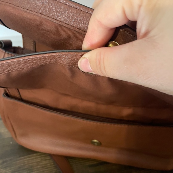 Fossil peyton large double flap Crossbody Brown - Picture 5 of 9